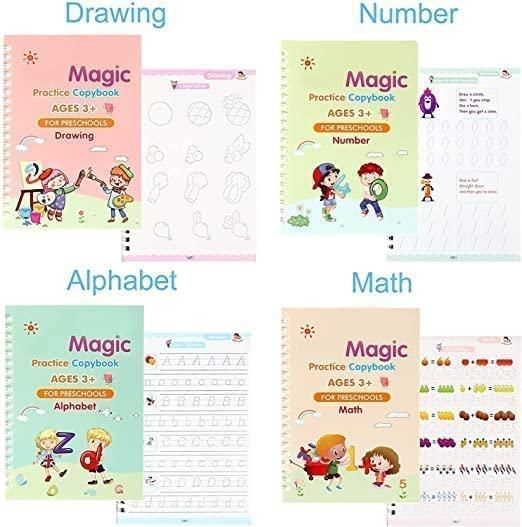 Sank Magic Practice Copybook (Buy 1 Book Get 3 BOOKS,1 PEN,1 GRIP,10 REFILL FREE)