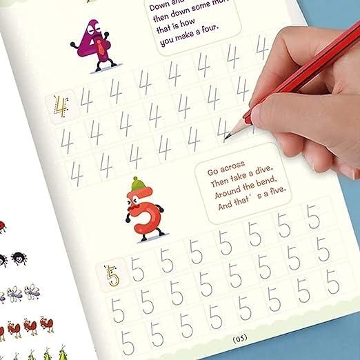 Sank Magic Practice Copybook (Buy 1 Book Get 3 BOOKS,1 PEN,1 GRIP,10 REFILL FREE)