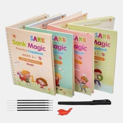 Sank Magic Practice Copybook (Buy 1 Book Get 3 BOOKS,1 PEN,1 GRIP,10 REFILL FREE)